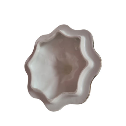 Antique RS Prussia BISCUIT Cracker Jar LAVENDER MORNING GLORY Mold 502 from 1890