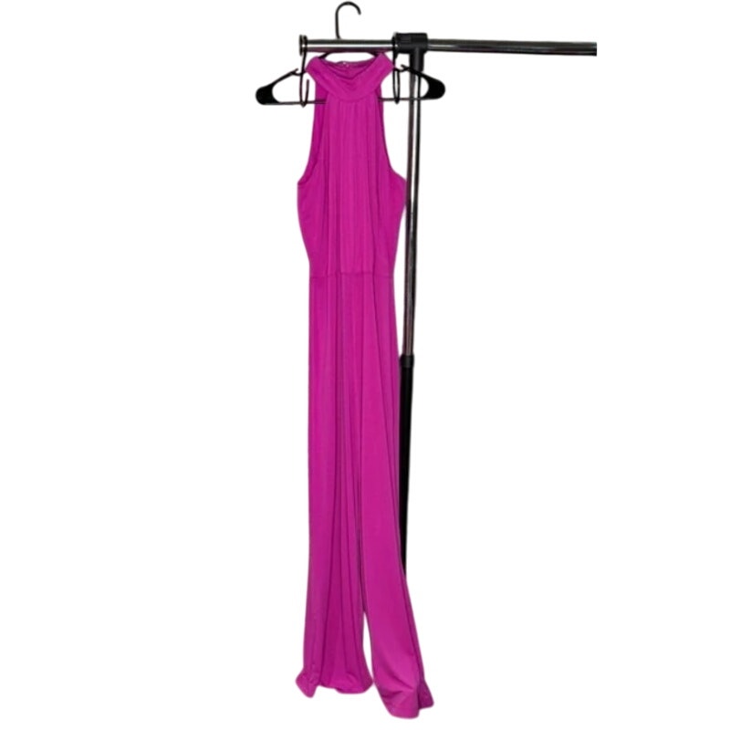 Alexia Admor Size 12 NEW Hot Pink sleeveless halter top jumpsuit Casual Cocktail