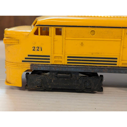 Vintage Lionel 221 Rio Grande ALCO Diesel Locomotive Yellow Black O Gauge