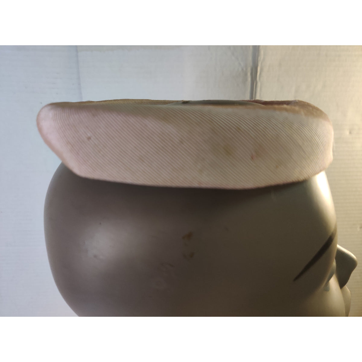 Christine Original Ring Hat NO Mesh Veil Pink Ring Cloth Vintage 6.6"