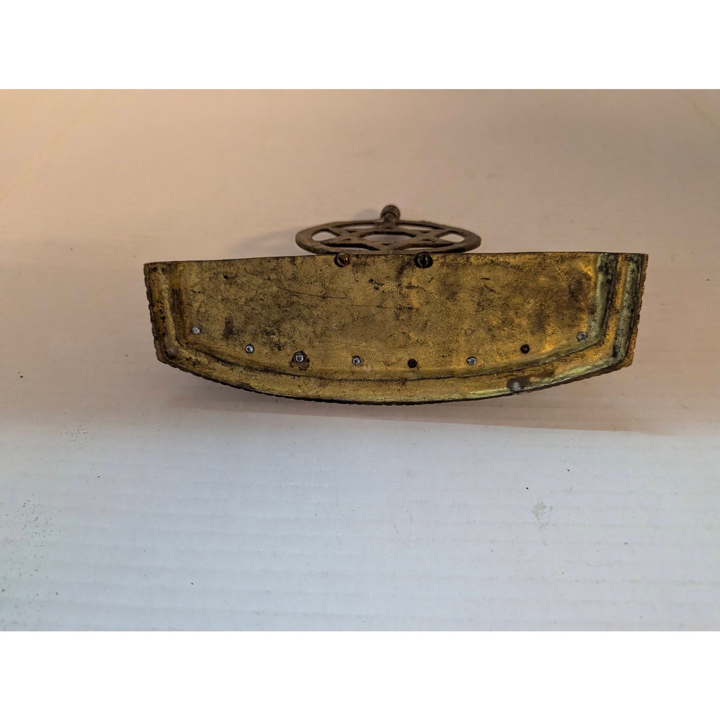 Vintage Brass Menorah Star of David Hanukkah Candelabra Judaica Mid-Century 5"