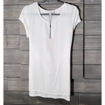 H by Halston White Top crepe layered front tie back detail Medium career casual