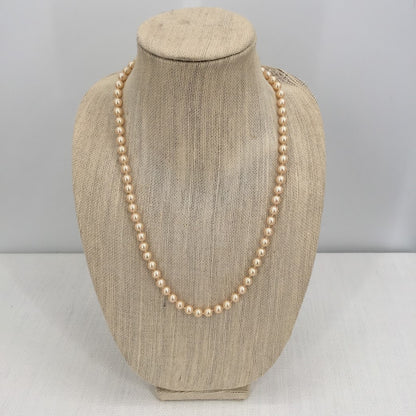 Vintage Marvella single strand faux pearls knotted 16"