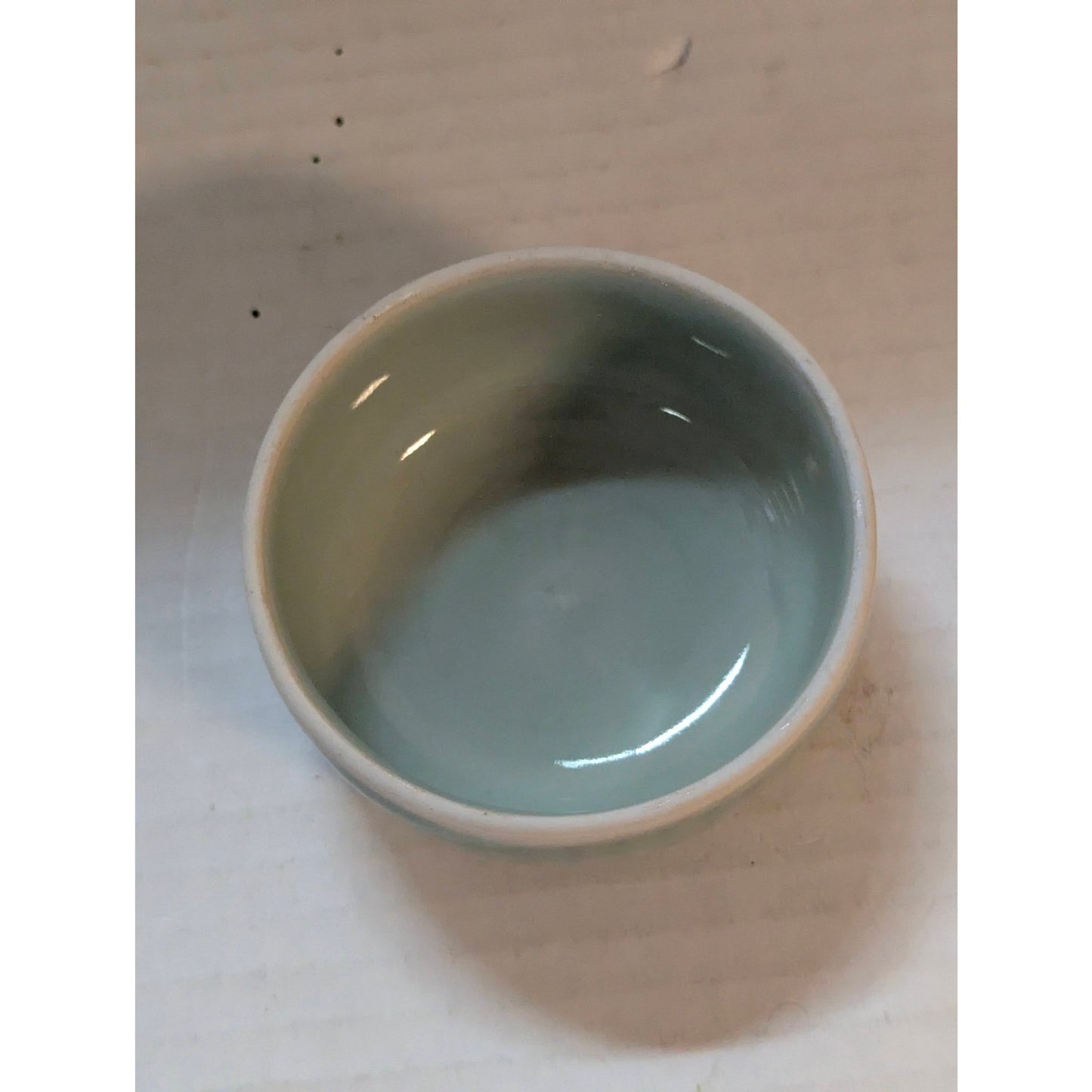 Vintage Chinese Celadon Ginger Jar Chinoiserie Pale Green Ceramic Urn Vase 6"