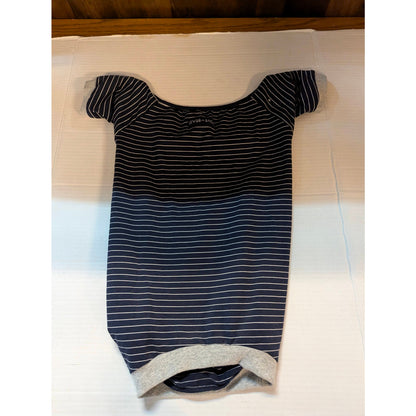 Love Beast Blue Striped Dog Body Suit XXL