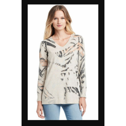 NWT $120 Nic+Zoe Foothill Womens Sweater VNeck Small Petite Cotton