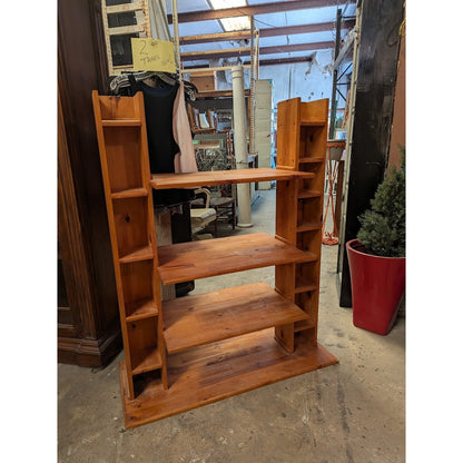 Secondhand Sandies: Bookshelf Solid Pine Entertainment / Towel Linens Shelf Unit 54"x 44"x19"