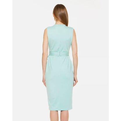 Alexa Admor Size 6 bright blue Sleeveless Belt Dress Casual Career cocktail NEW