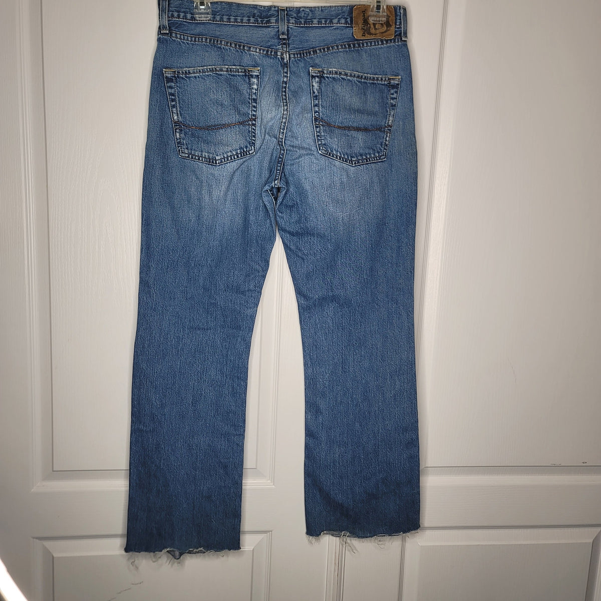 Bullhead Denim Altered Jeans Raw Hem 34" Waist 29" Inseam Distressed Shortened
