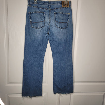 Bullhead Denim Altered Jeans Raw Hem 34" Waist 29" Inseam Distressed Shortened