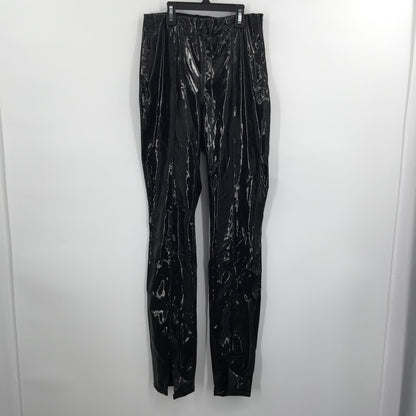 BlankNYC Size 25 Faux Vegan Leather Black pants Leggins back slit bodycon shiny