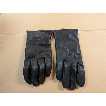 Vintage Thinsulate Insulated Black Leather Winter Gloves - Size Medium Mens
