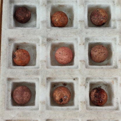 Antique German Handmade Clay Marbles Bulk Job Lot of 36 Player Size 9/16" #H1