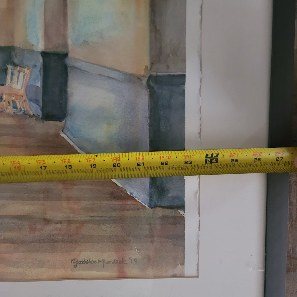 Yoshiko Murdick hand-painted watercolor restaurant  diner AMERICANA Signed 2019