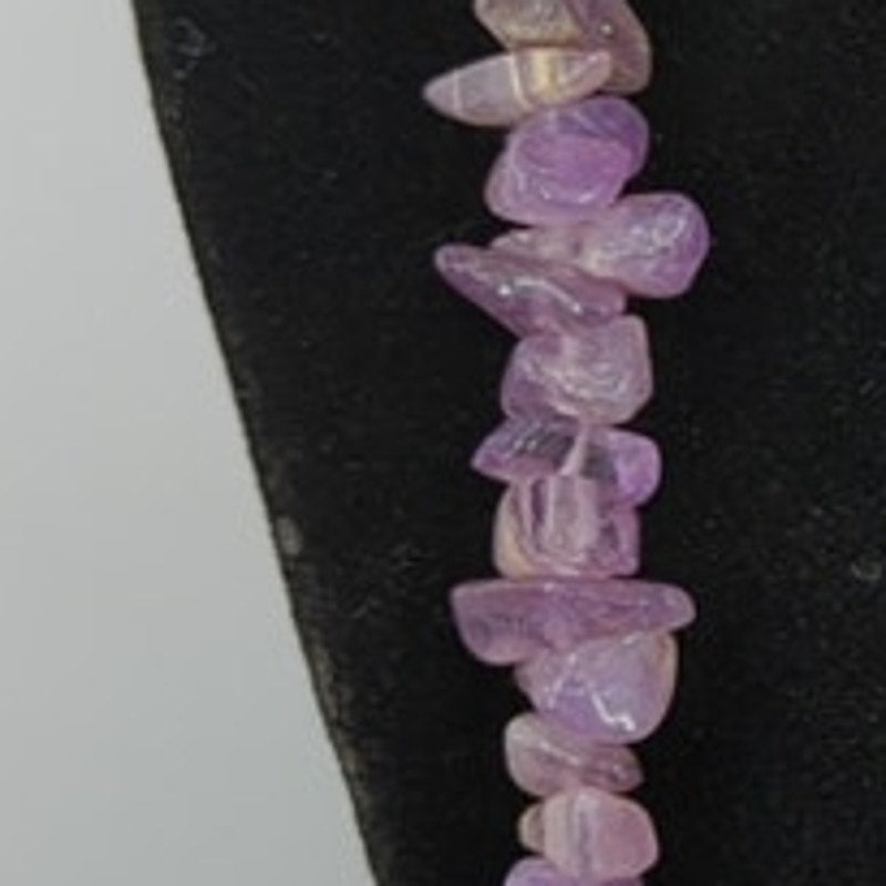 Vintage Endless Necklace 17" Amethyst Chip Layered Strand BOHO earthmother