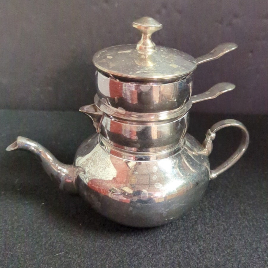 Vintage Restoration Hardware Raj Nested Stacked Teapot Service Set