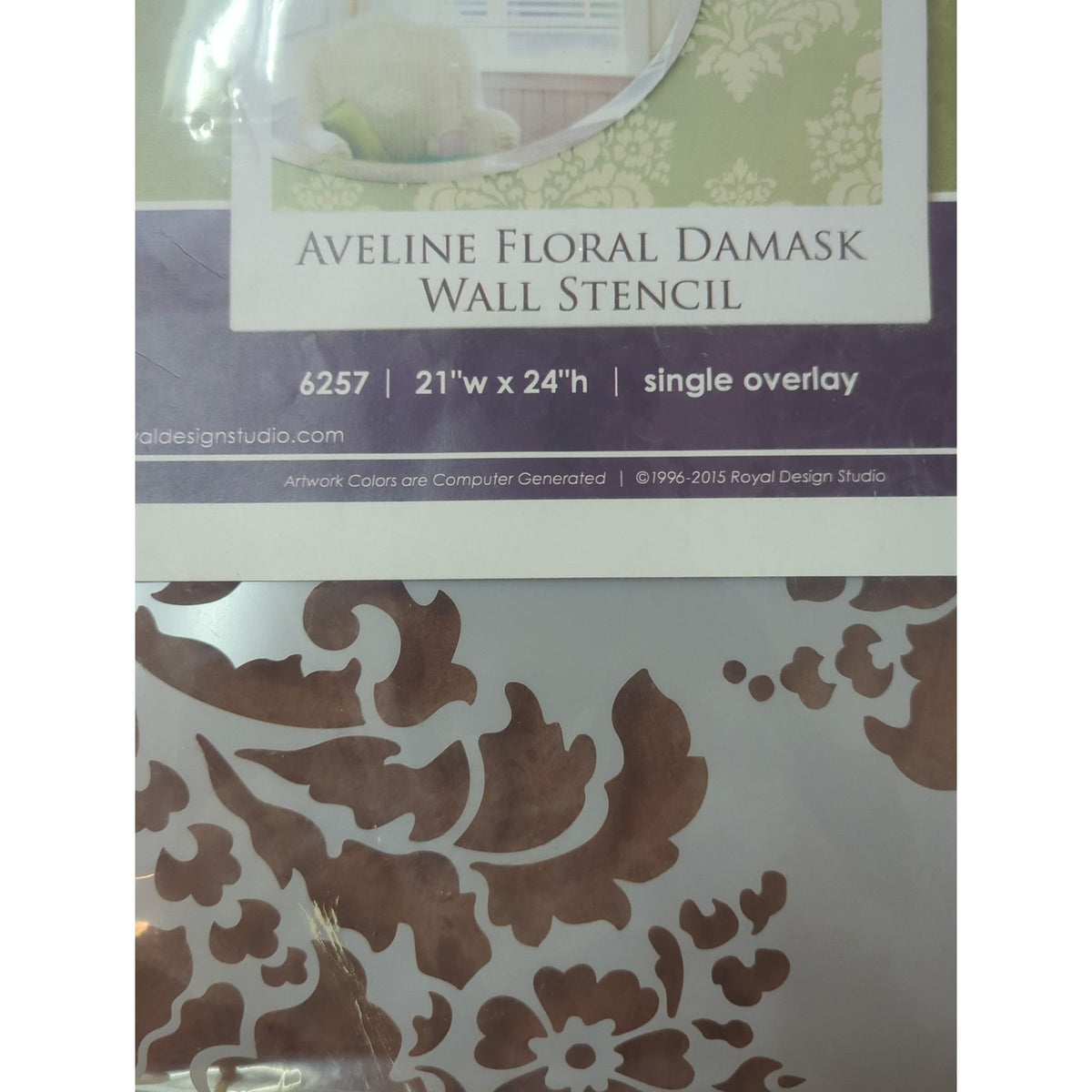 Royal Design Studio "Aveline Floral Damask" Wall Stencil