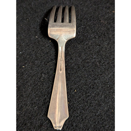 International Sterling Silver Cocktail Seafood Fork Art Deco Flatware Replacemen