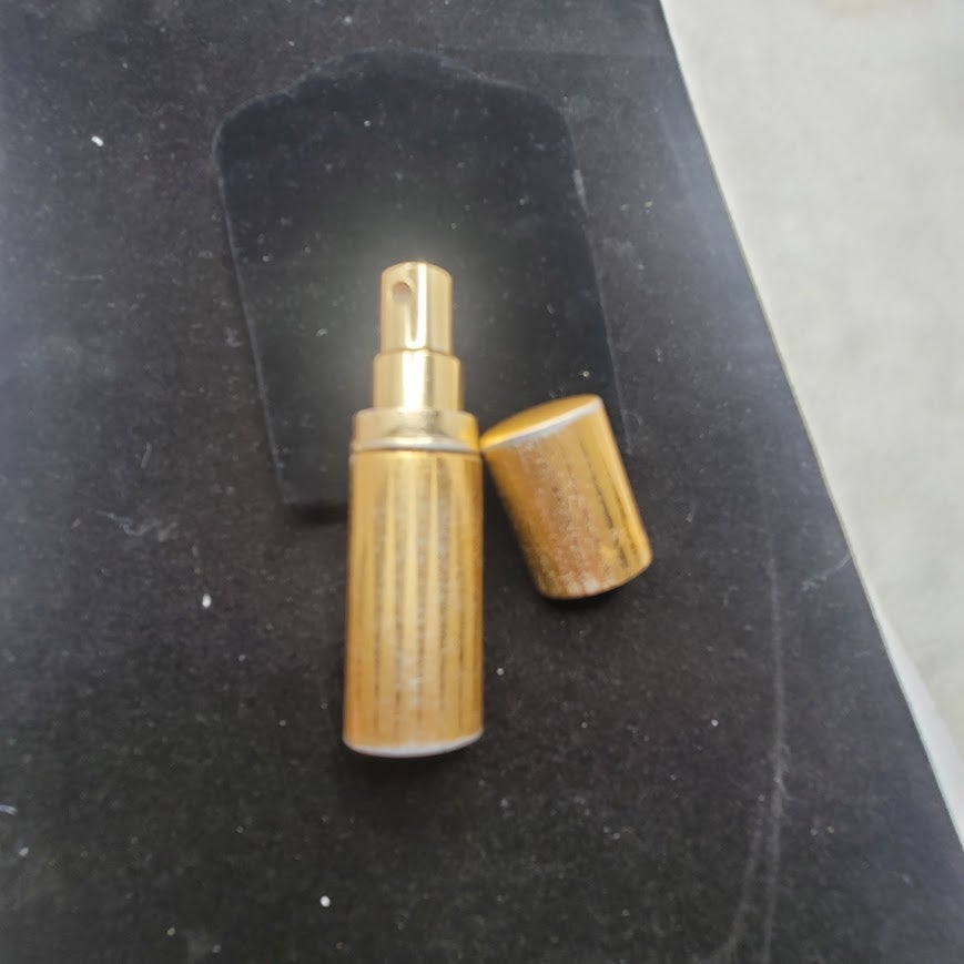 Vintage Refillable Gold Tone Purse Perfume Atomizer Spray Cylinder Case