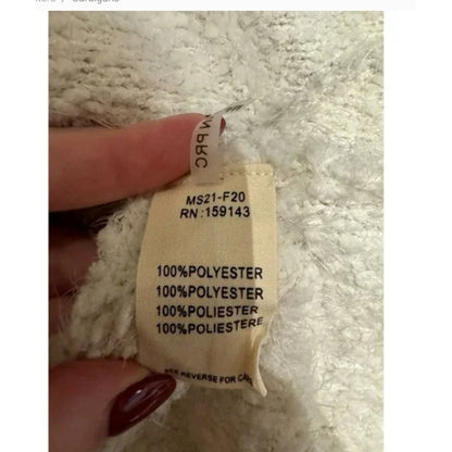 FRNCH Paris Popcorn sWEATER Soft Open Front Long Cardigan NWT smALL/MEDIUM cREAM