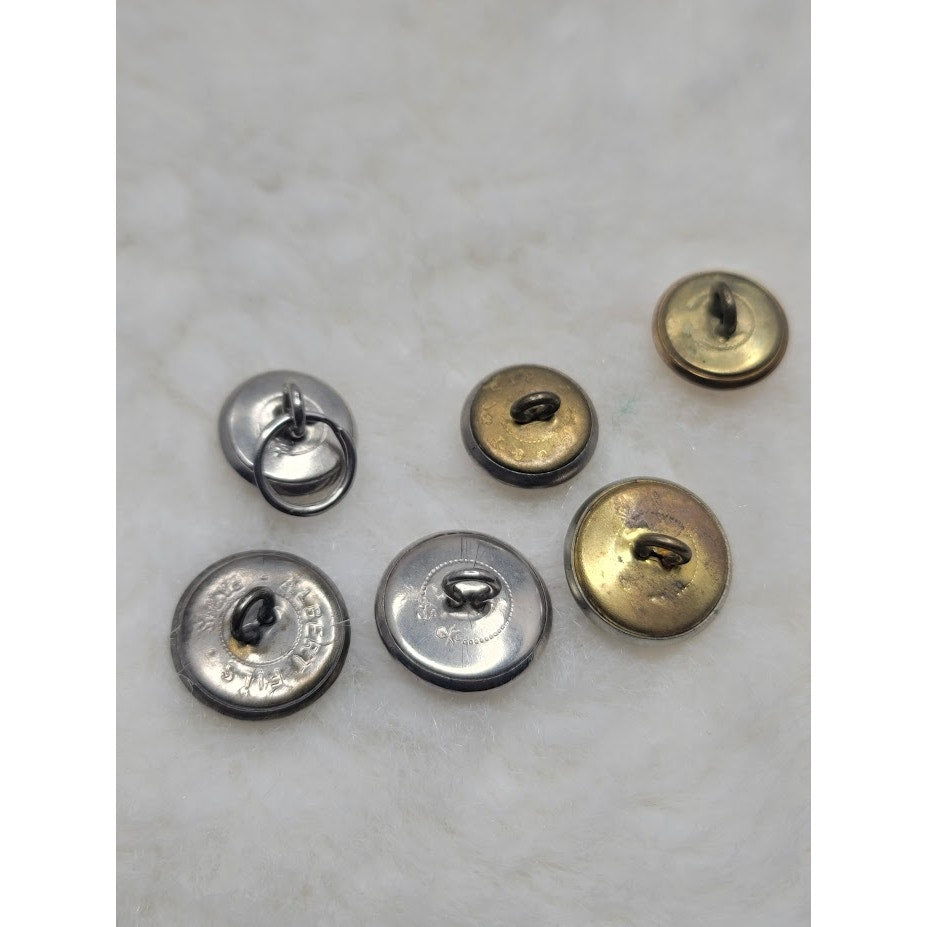 Lot of 6 Antique French Flaming Grenade Buttons Gendarmerie & National Guard