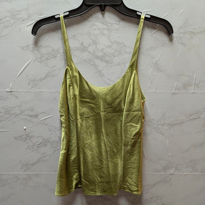 Victoria's Secret Y2K Chartreuse 100% Silk Open Back Camisole Cami Top Small