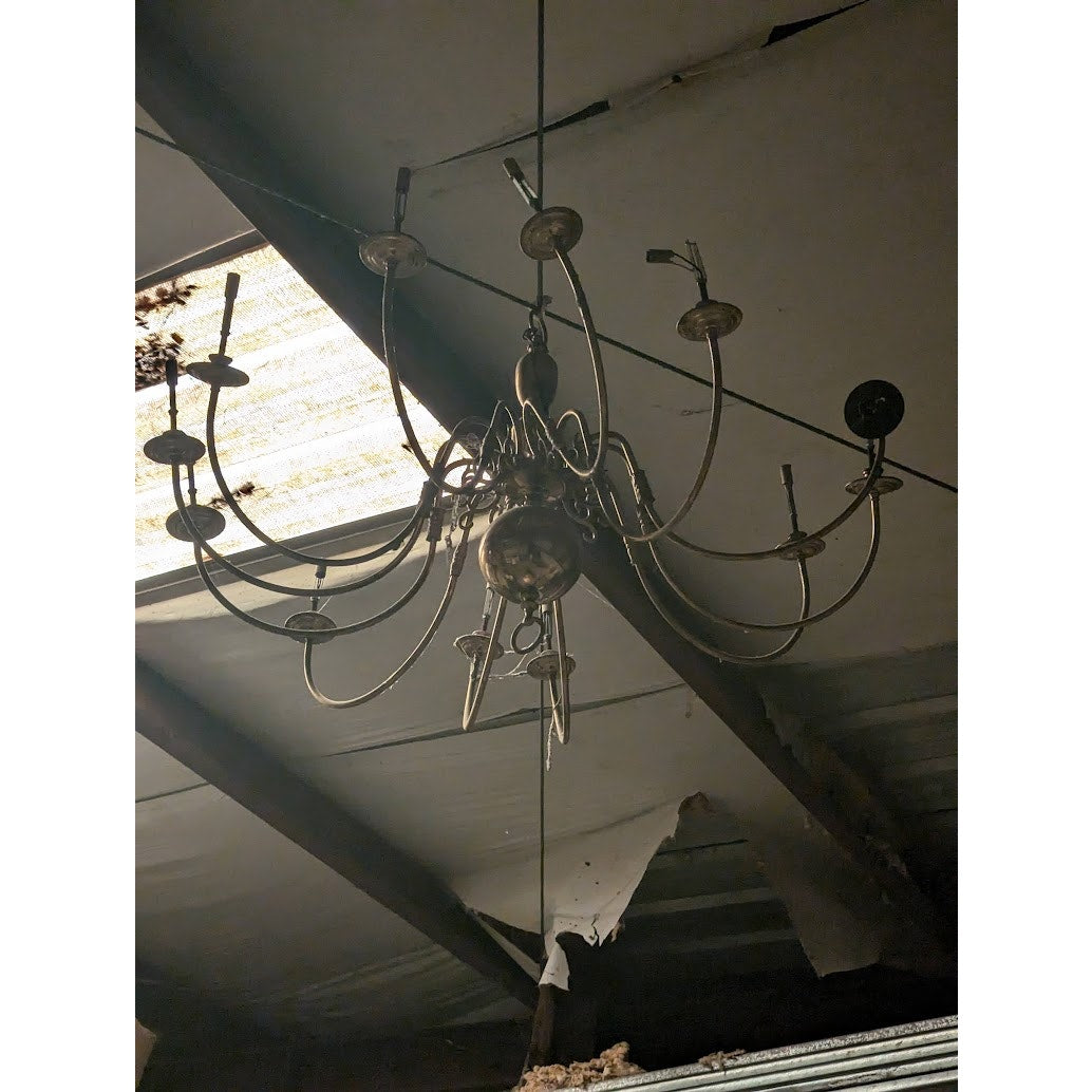 Secondhand Sandies: Two giant large hanging 12 arm brass chandelier Ceiling mount