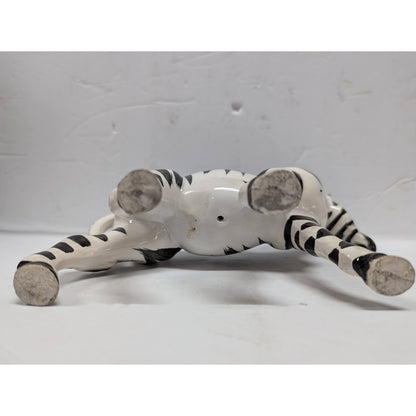 Vintage Ceramic Zebra Figurine Made in Japan Hand Painted 9" collectible NICE