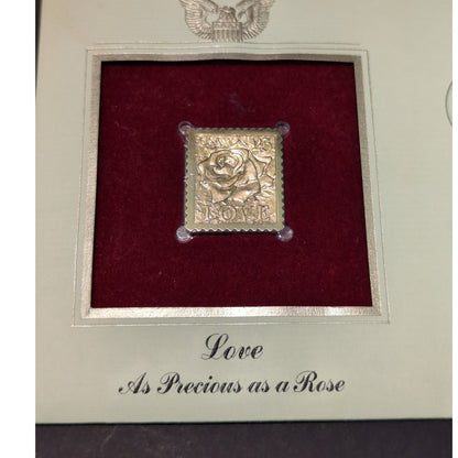 Golden Replicas of United States Stamps Collectible 22kt Gold 1988 LOVE