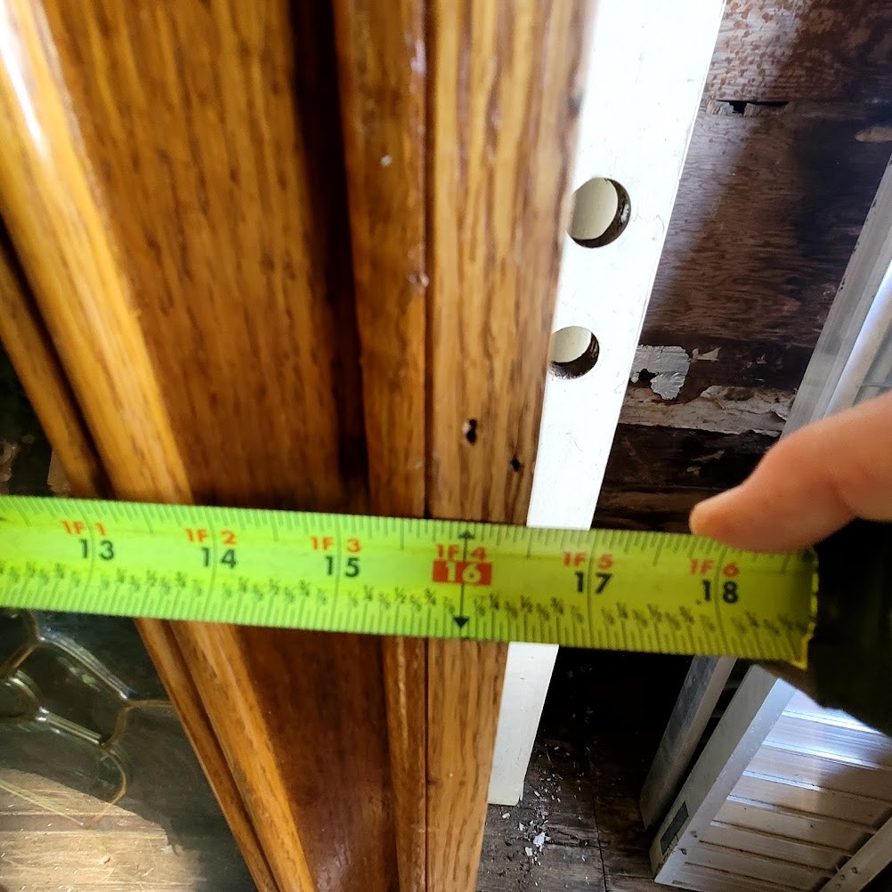Pair of wood beveled glass sidelites 16" x 82" Used Architectural Salvage doors side