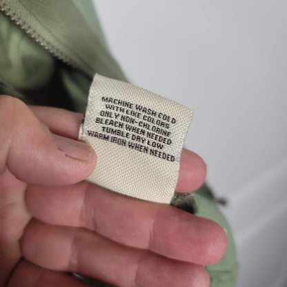 Sebby Collection Womens Large Olive Green Cargo Jacket Full Zip Hooded  Cotton