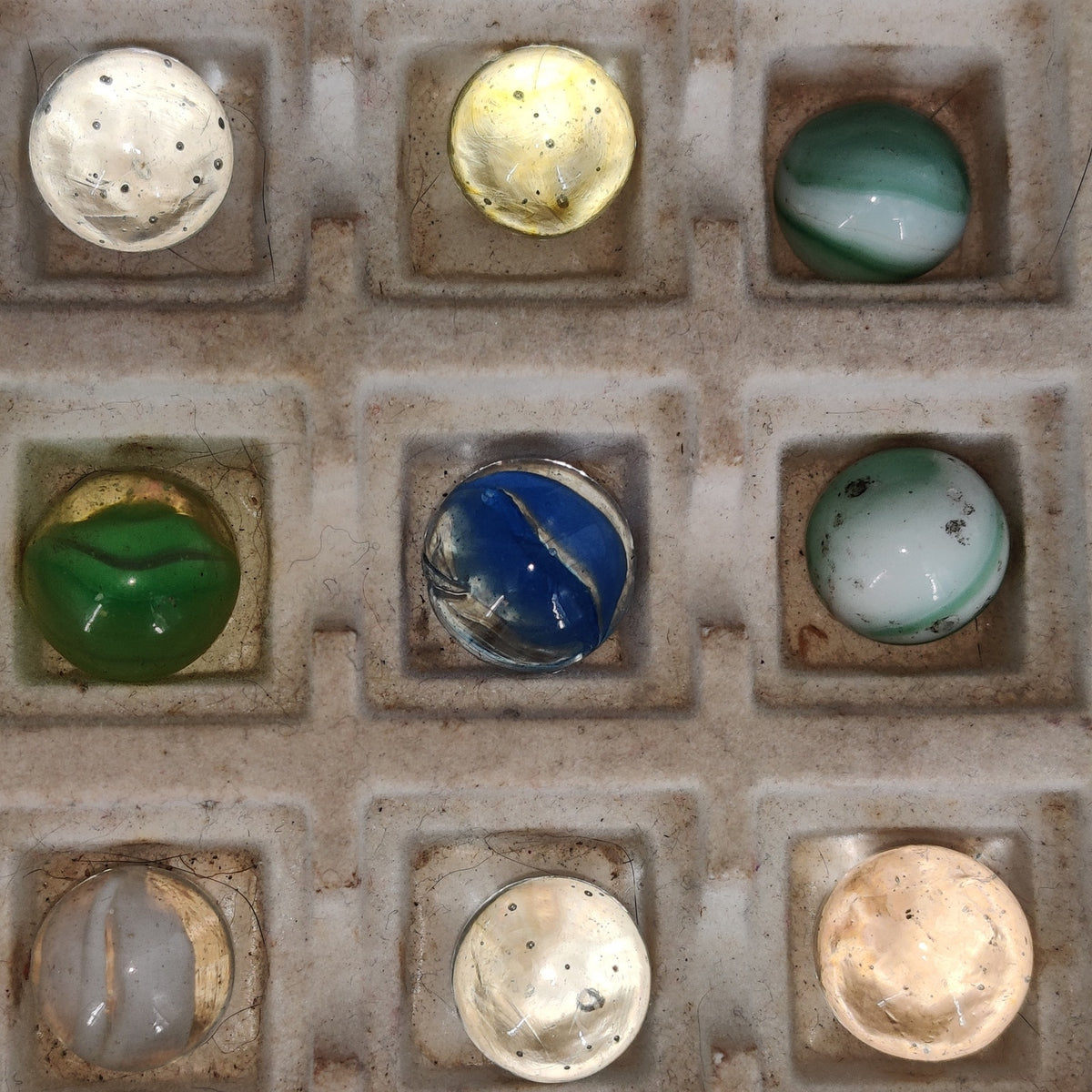 Vintage Glass Marbles Bulk Job Lot Collection 9/16" Player Size #L4 Mixed 36