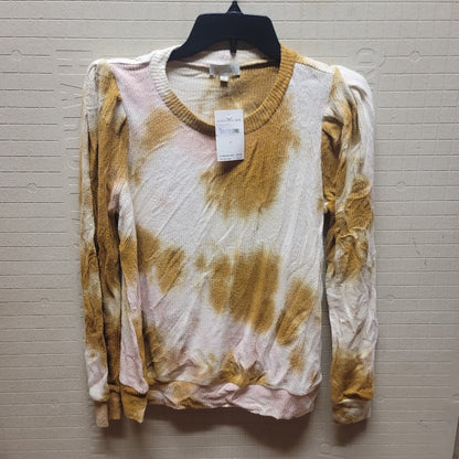 Status Chenault Small Tye Dye NEW size Small Puff Shoulder Long Sleeve Ribbed