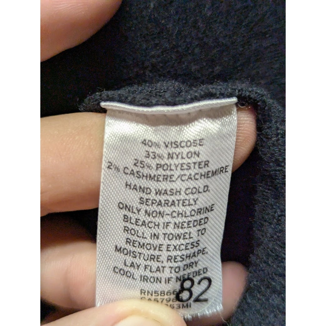 Halogen Women's Charcoal Gray Cashmere-Blend Long Sleeve Sweater Size XS