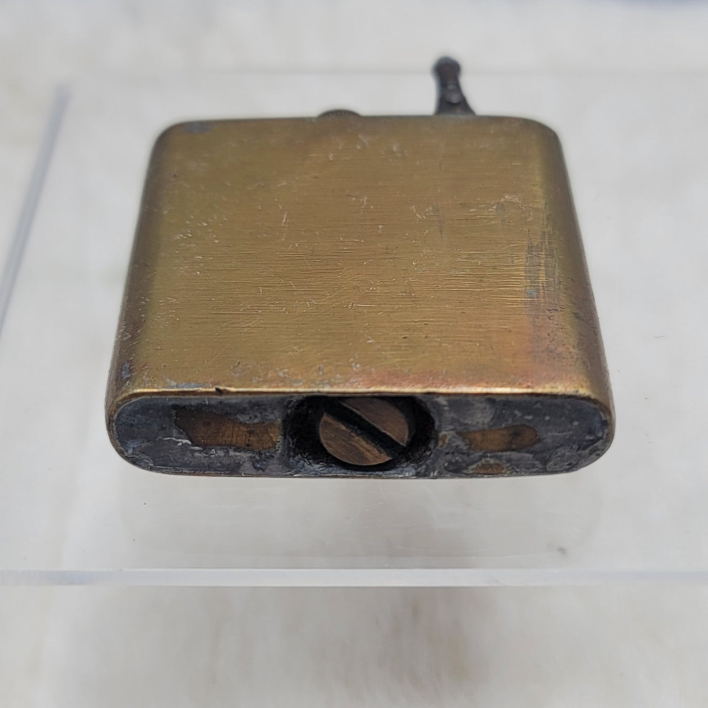 Vintage Brass Pocket Lighter Antique Trench Art Military Steampunk Industrial