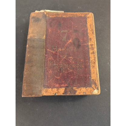 Antique 7 Baskets of Fragments Leather Bound Book Religious Rare