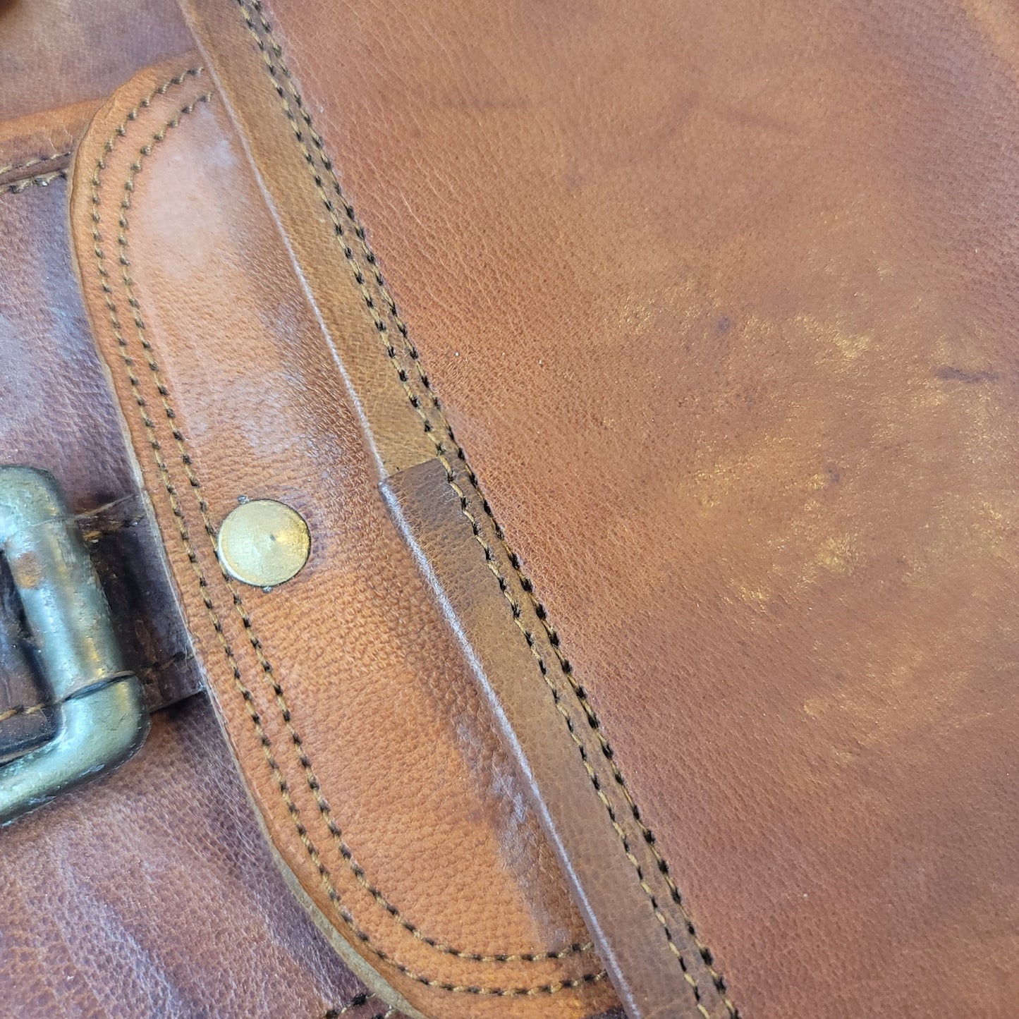 leather Purse bag crossbody camel front flap adjustable top handle Satchel