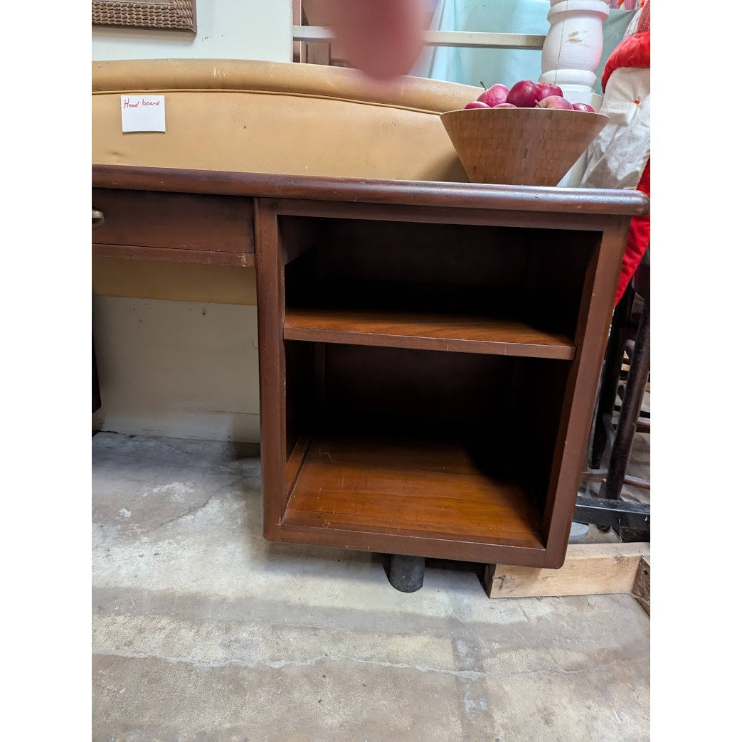 Secondhand Sandies: MCM 1960s solid wood Walnut Credenza Desk
