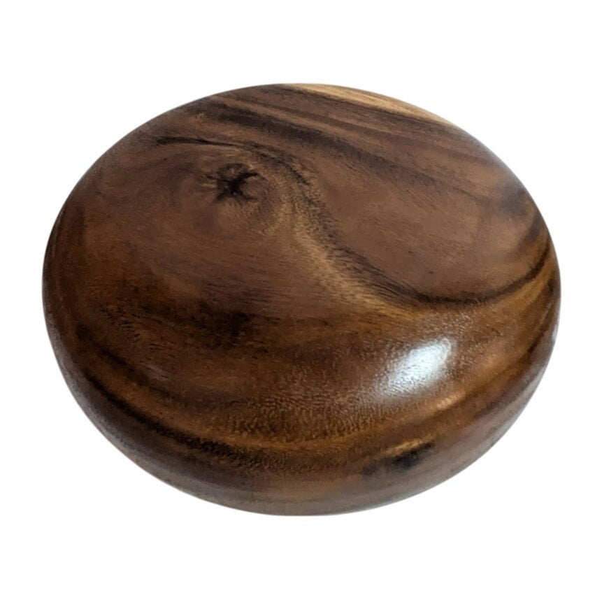Acacia Large 11" Wood Round Bowl Centerpiece Serving MCM Gorgeous two tone Grain