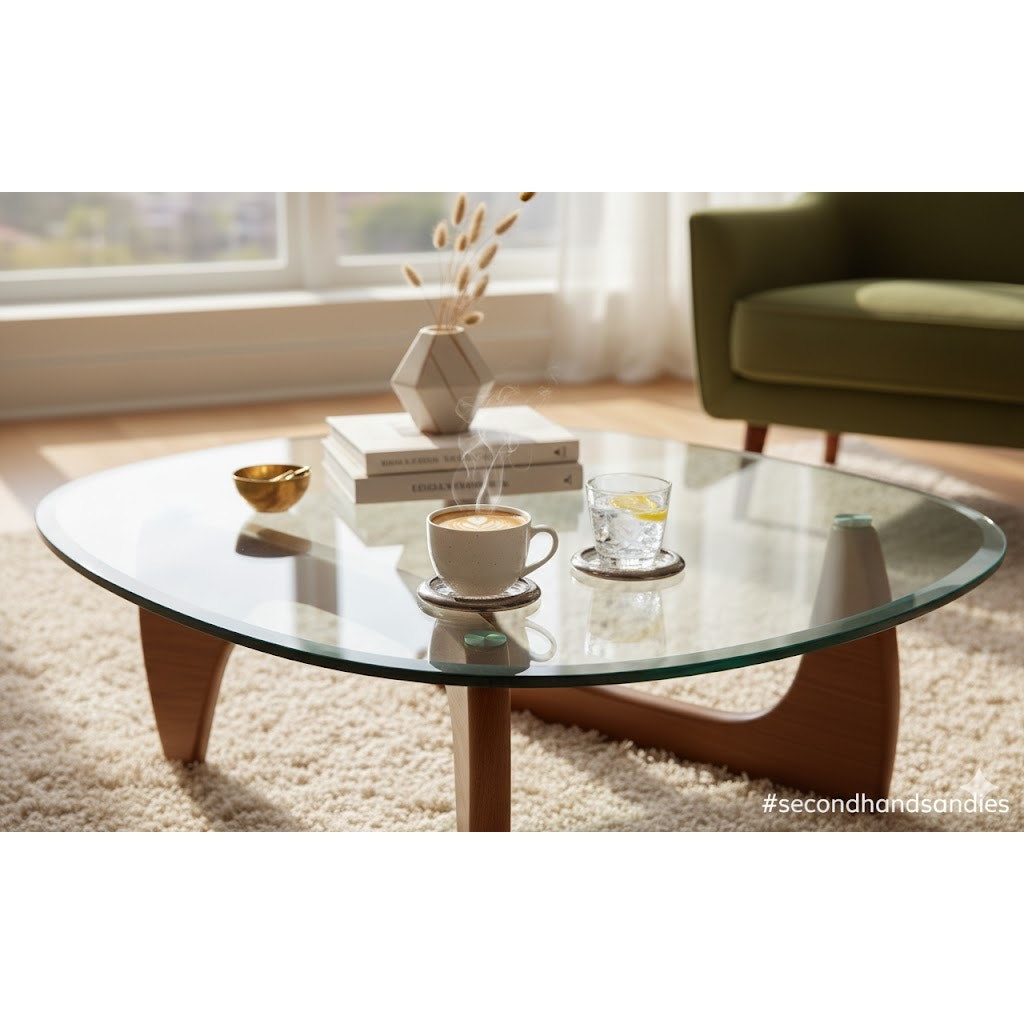 Set 4 Leonard Silverplate Glass Crystal Cut Coasters Barware MCM Starburst Drink