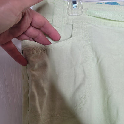 Papaya Size 20 womens linen Lime green clothes capri pants culottes