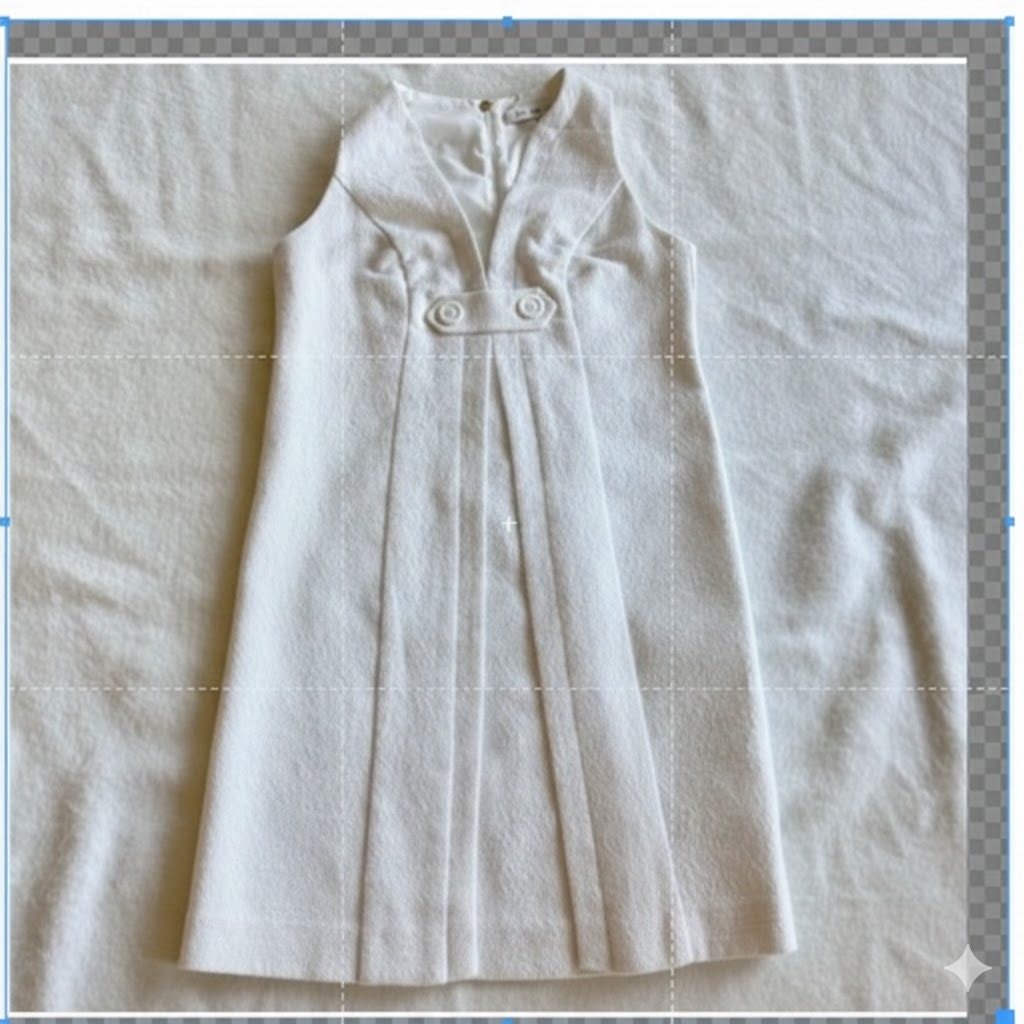 TRINA TURK Classic White Shift Mini Dress Size 2 Summer NEW Textured VNeck