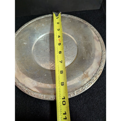 Vintage Wm. A. Rogers concave Meadowbrook Silverplate Round Platter