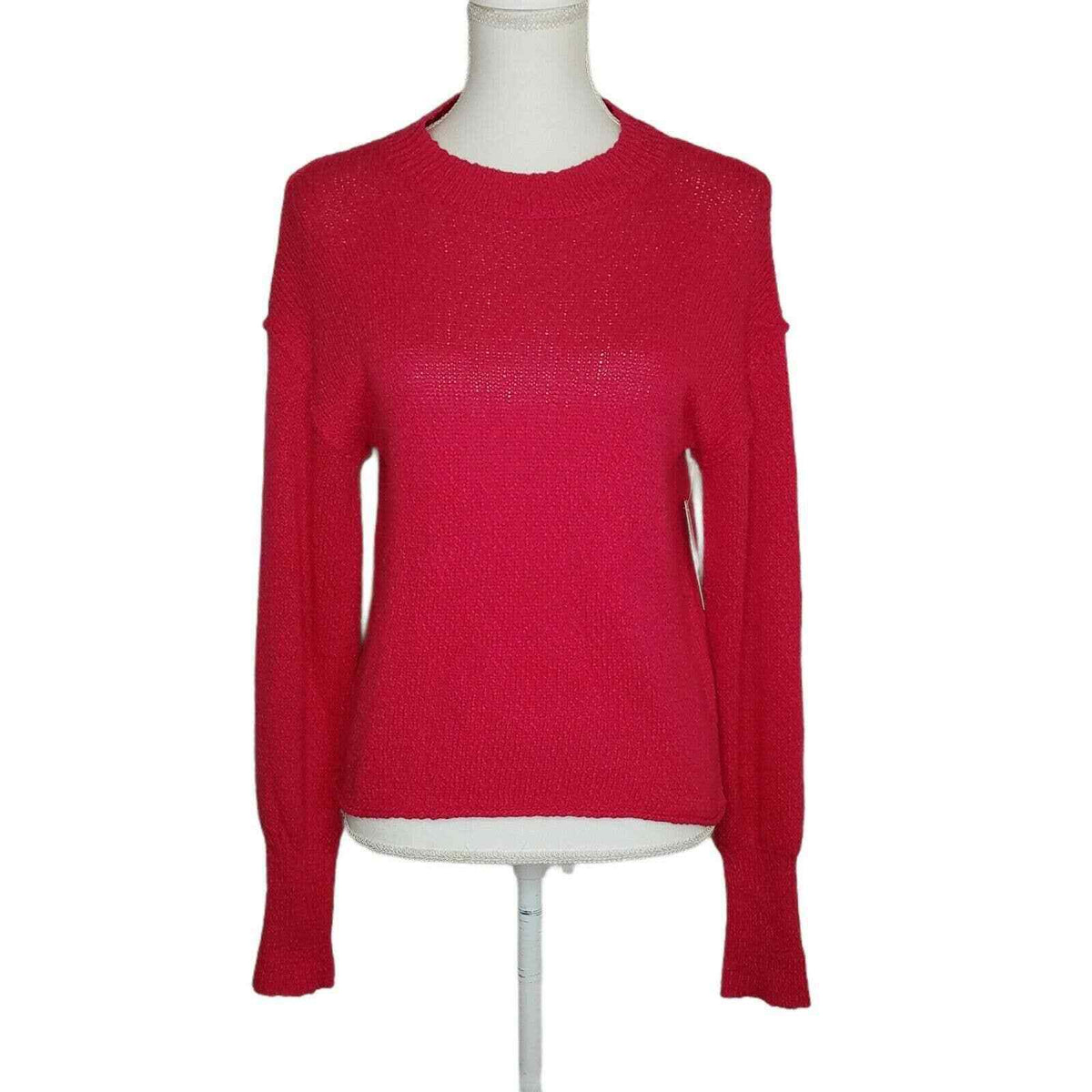 Abound Red Potion MEDIUM NEW Drop Shoulder Crew Neck sweater rolled hem soft