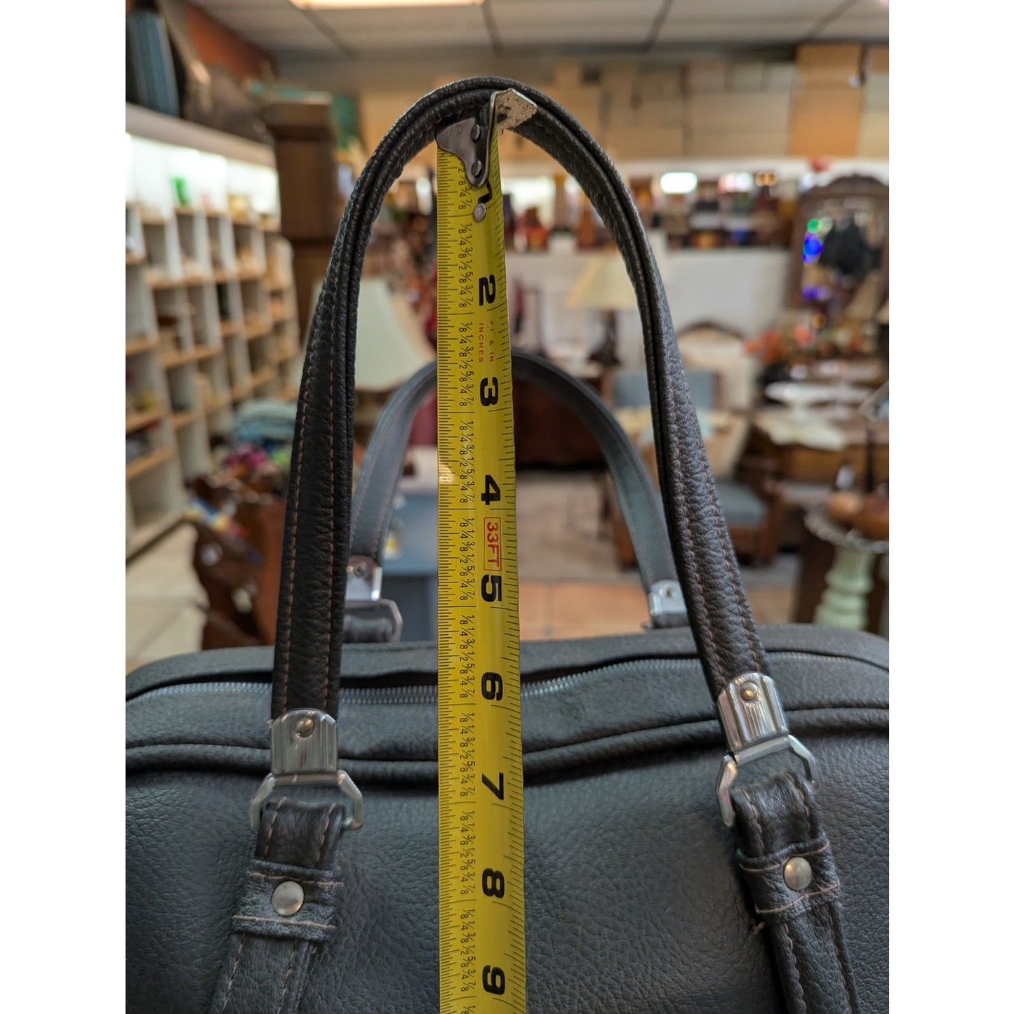 Tiara vintage gray luggage bag suitcase carry on Metal zip Locking Lined travel