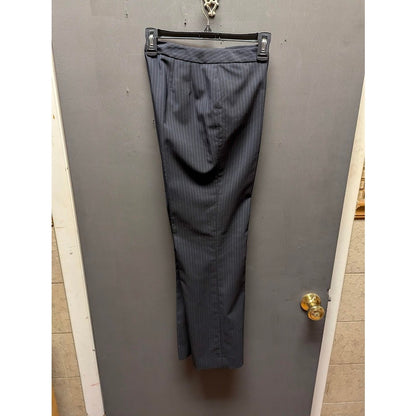 Alex Marie Navy Blue Pinstripe trouser Career Size 2P boot cut flat front