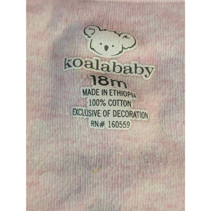 Koala Baby Pink Daisy Sleeper Pajama One-Piece - Size 18M