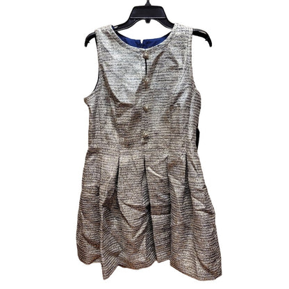 Vince Camuto Metalic Gold/Navy Sleeveless Cocktail Dress Size 14 party NEW $188