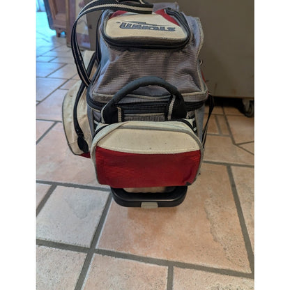 Storm Rolling Thunder 2 Ball Roller Bowling Bag Grey Red Heavy Duty Wheels