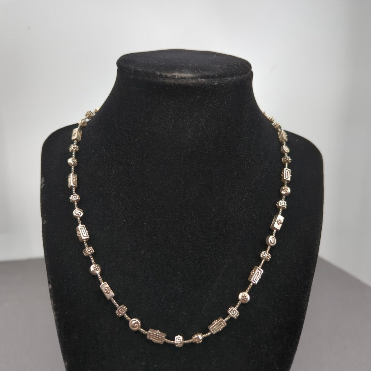 Vintage Fashion Necklace Napier goldtone Geometric station style